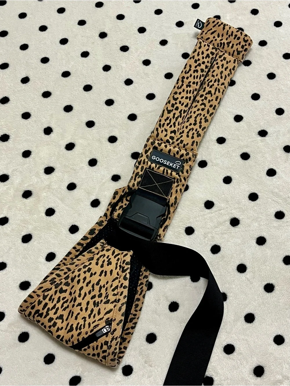 GOOSEKET Toddler Sling Hip Carrier - Brown Leopard Print